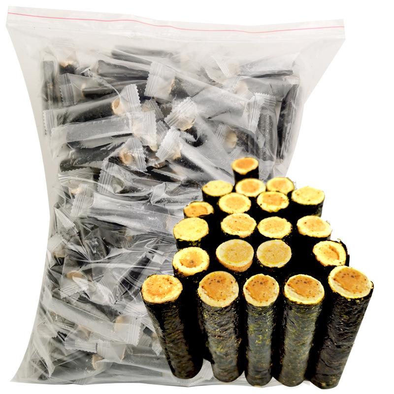 Crisp Zhiduo seaweed dried meat floss rolls scattered weighing pastry leisure food meal replacement snacks bulk dried meat floss seaweed rolls wholesale