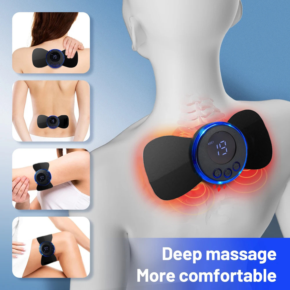 Micro Current Neck Massager Mini Massager Cervical Massager Shoulder and Neck Massager Portable Massage Paste