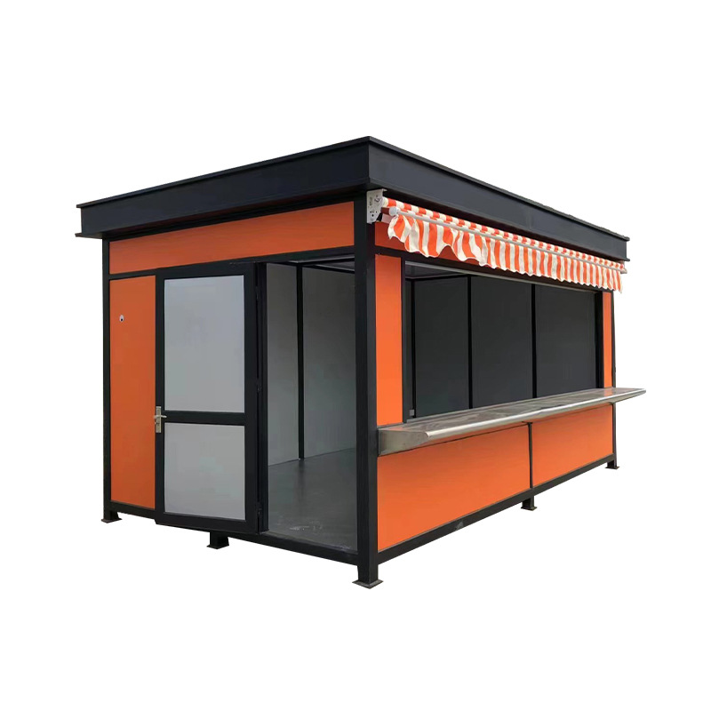 Factory direct supply movable kiosk outdoor sentry box night market stall snack street outdoor finished goods kiosk