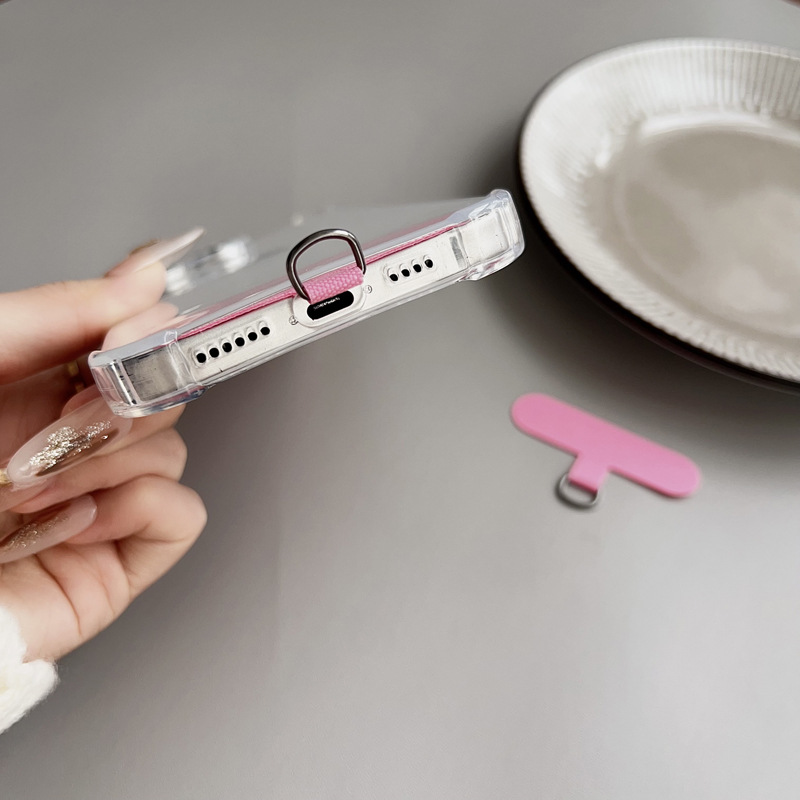 in stock Direct Supply ins Wind Mobile Phone Gasket Anti-lost Curing Cloth Mobile Phone Lanyard Gasket Flexible Removal of Mobile Phone Clip