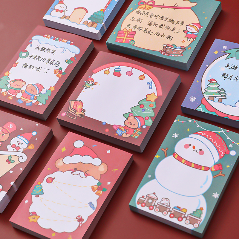 Cartoon Christmas Post-it Notes Student Message Notes Notes Learning Office Notes Santa Claus N Stickers
