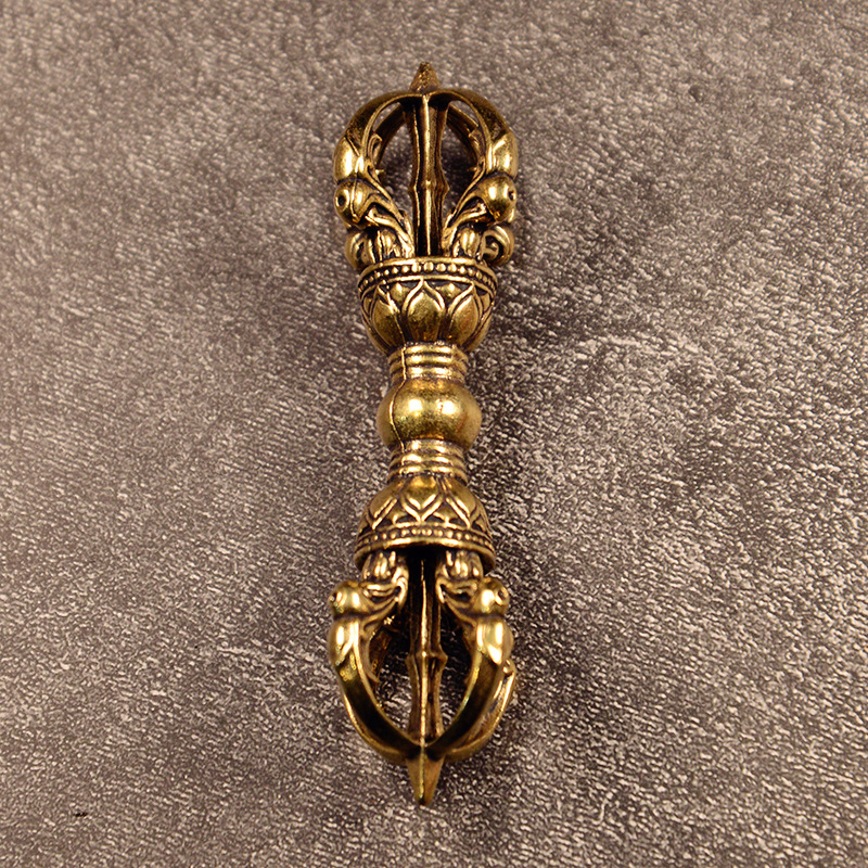 Diamond pestle ornaments Xizang brass retro five-strand diamond pestle Magic Diamond pestle crafts cross-border hot sale