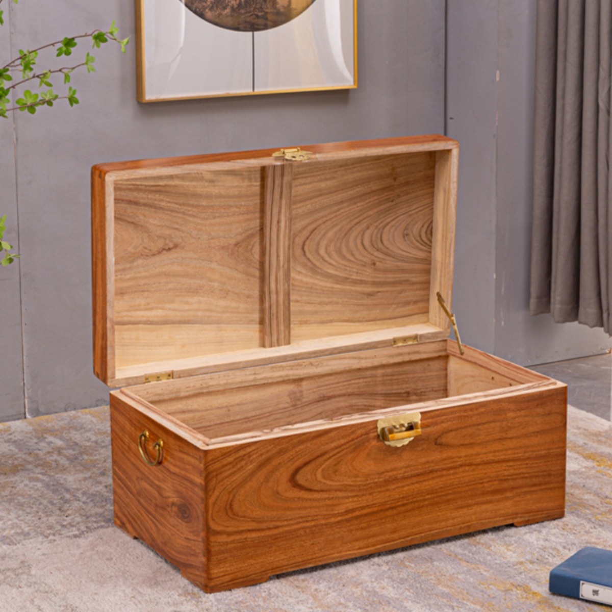 Camphor Wood Box, All Camphor Wood, Whole Board Camphor Wood Box, Solid Wood Box, Storage, Calligraphy and Painting, Clothing Collection, Insect-Proof, Moth-Proof and Moisture-Proof