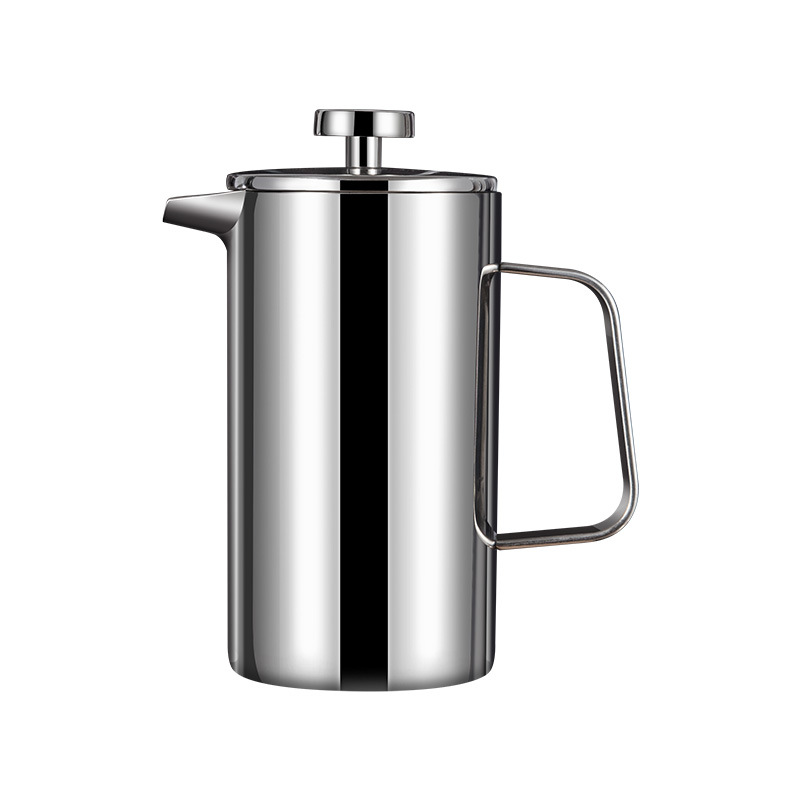 Factory Direct Supply for Cross-Border Foreign Trade 304 Stainless Steel French Press Pot, Coffee Milk Frother, Filter-Type Appliance, Large Capacity