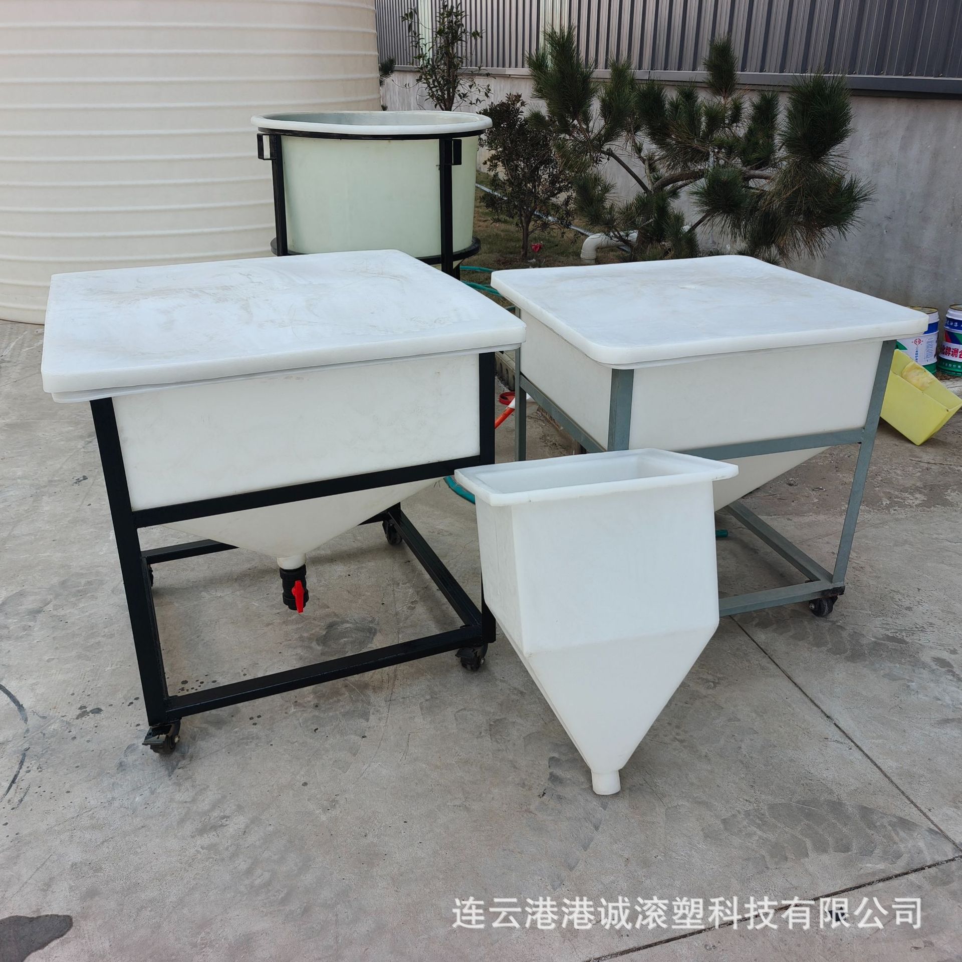 Pe Anti-Corrosion Trolley for Chemical Plants, Lightweight Transport Manufacturer Supplies Anti-Corrosion Plastic Pe Hopper Truck