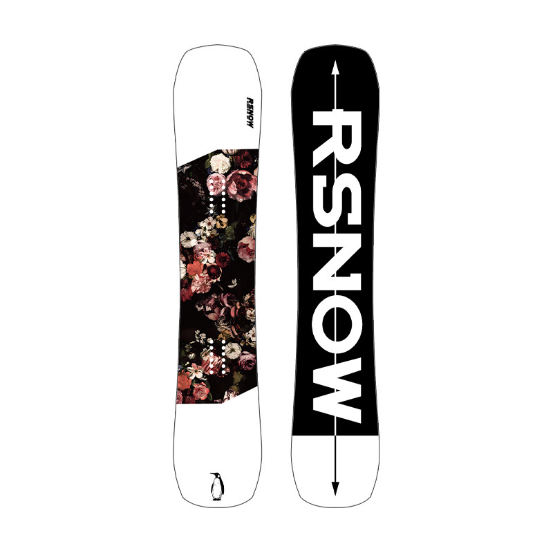 Rsnow Rose Snowboard New Model All-Mountain Carving Flat Snowboard All-Mountain Snowboard Bindings Snowshoes Skiing