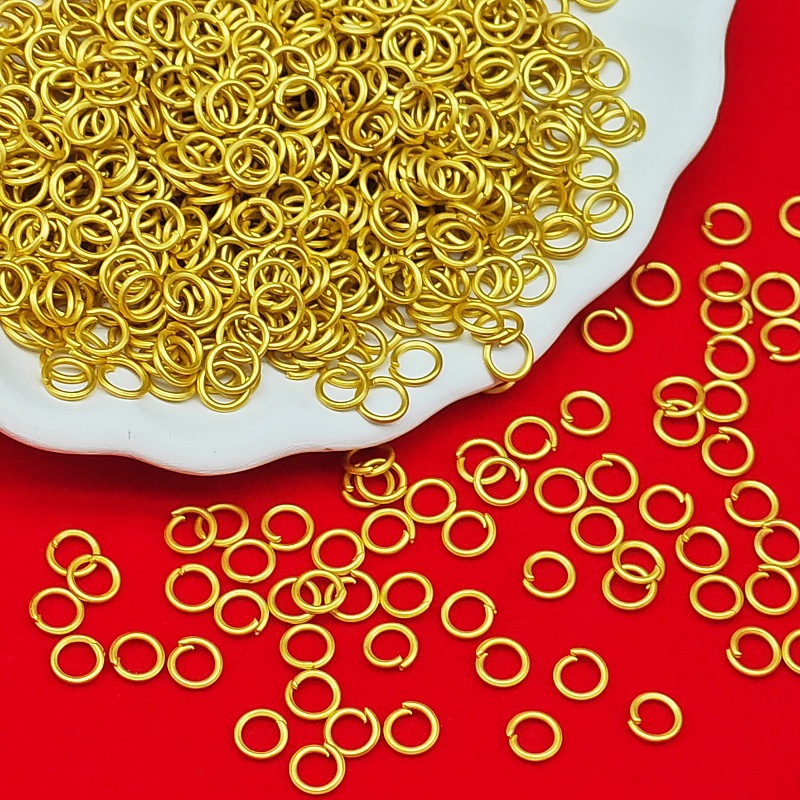 Матовая кольцевая бижутерия из золота, соединительное кольцо для браслетов, ручная работа, DIY аксессуары