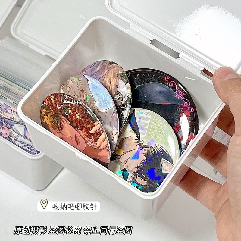 Pure White Flap Storage Box Goka Pony Polly Small Kaka Film Storage and Finishing Box Multifunctional Dust-proof Box