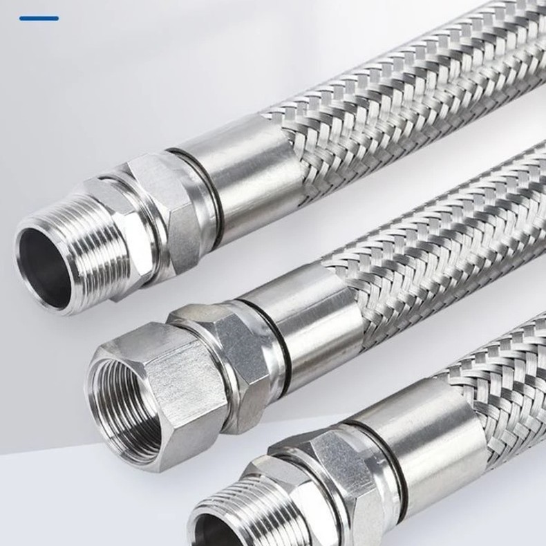 304/316 Stainless Steel Explosion-Proof Flexible Connecting Pipe Metal Steel Braided Mesh Explosion-Proof Flexible Pipe Bng Explosion-Proof Threading Pipe
