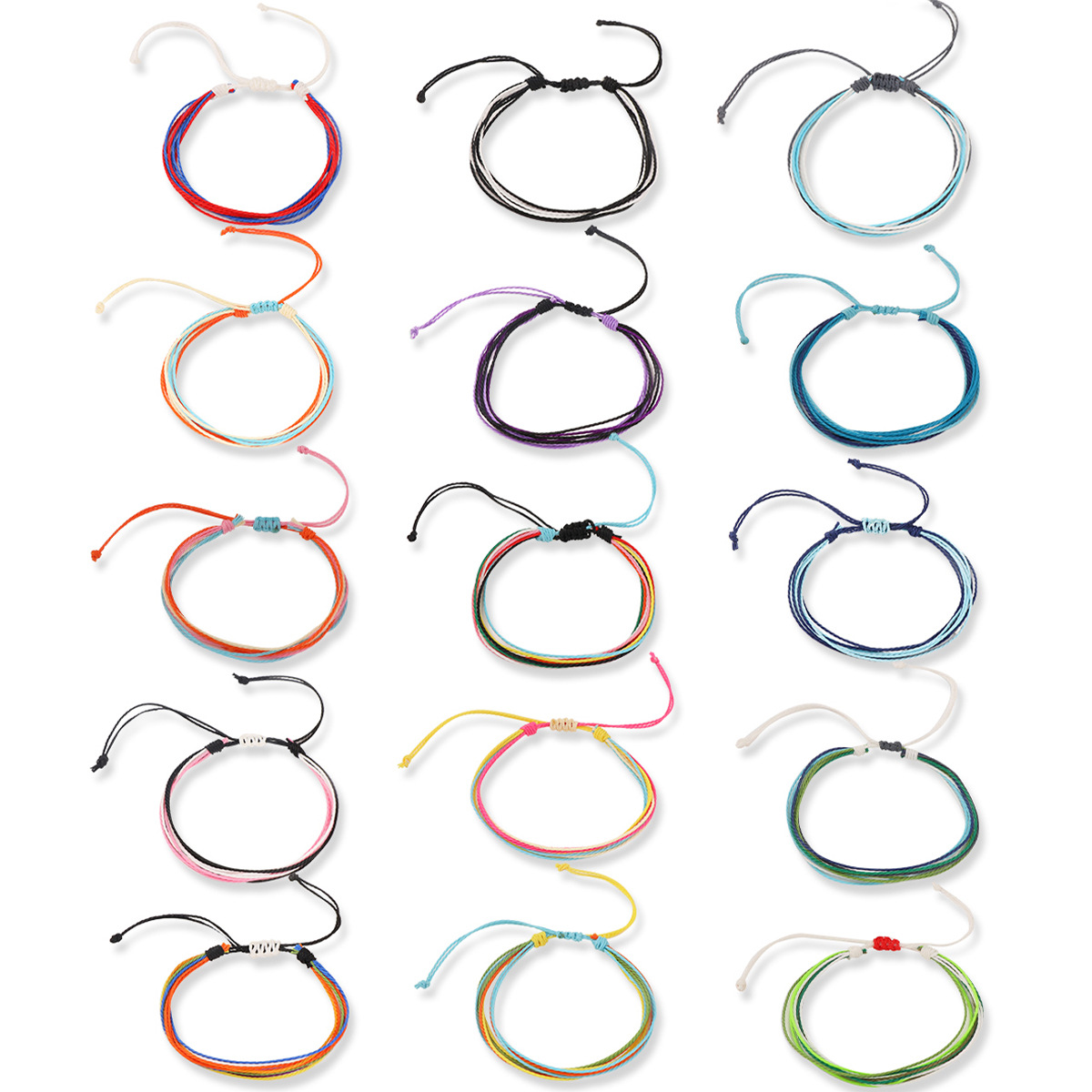 Ювелирный браслет дружбы, ручной работы, яркая восковая нить, эксклюзивный