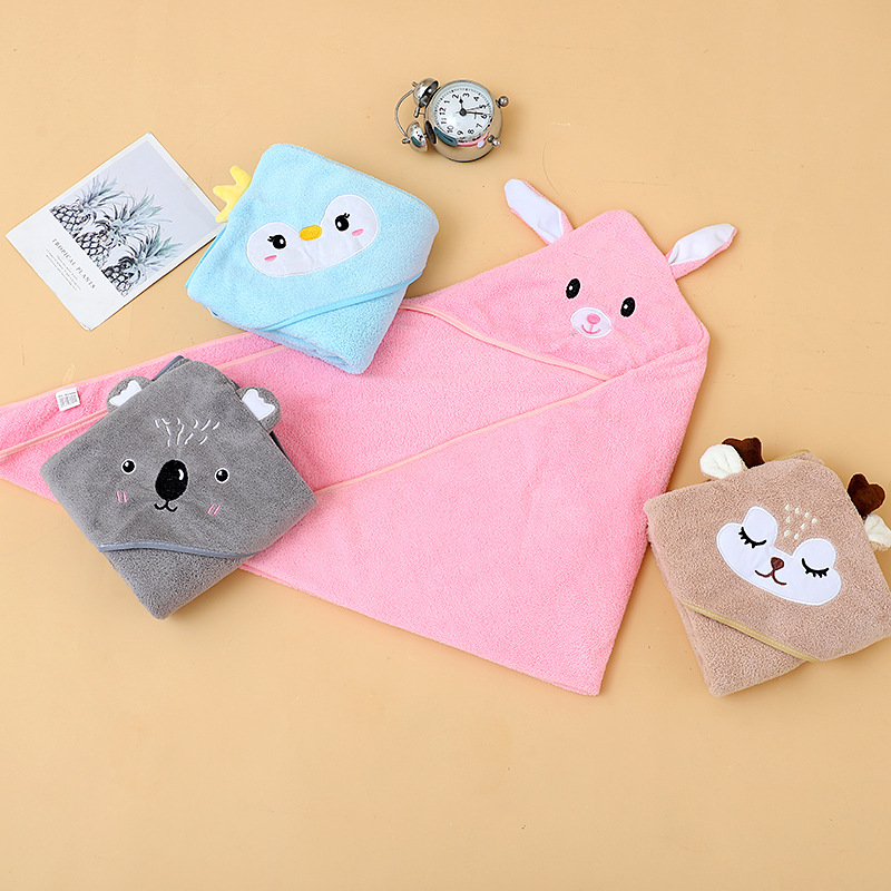 Factory Direct Sales Children's Hooded Bath Towel Is Softer and More Absorbent Than Pure Cotton Gauze Blanket Baby Baby Towel Quilt