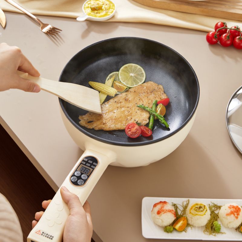 Wholesale Electric Frying Pan All-In-One Multi-Functional Non-Stick Electric Cooking Pot Household Steaming and Frying Electric Hot Pot Gift