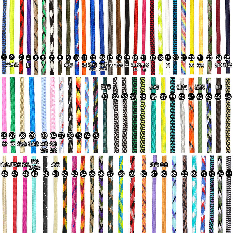 100m Outdoor 7-Core Paracord Climbing Rope Paratrooper Rope Hand-Woven Bracelet Safety Rope Survival Rope 4mm Line