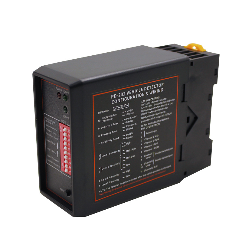 Zhimitong Manufacturer English Pd232 Dual-Channel Ground-Sensitive Vehicle Detector Barrier Universal Ground-Sensitive Control Vehicle Detector