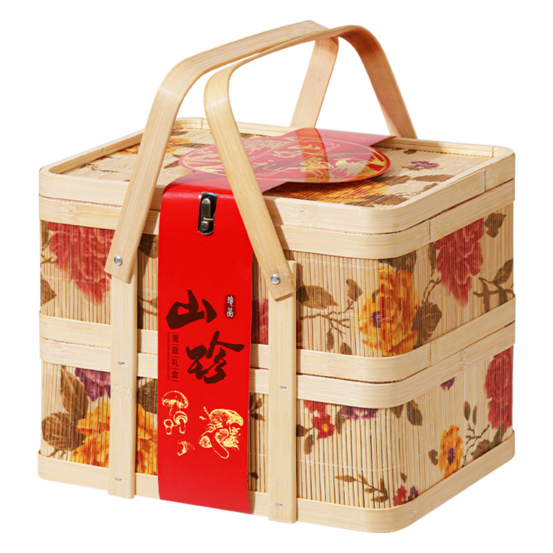 Mushroom Gift Box Packed with Rare Dried Delicacies, a Special Gift Package for the Spring Festival, Suitable for Visiting Relatives, as a Gift, for New Year Employee Benefits, and for Group Purchases
