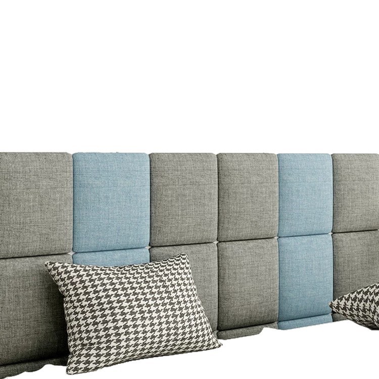 Cotton and Linen Tatami Soft Wall Wrap Self-Adhesive Anti-Collision Wall Sticker Bedside Backrest Soft Wrap Cushion Bedside Soft Wrap Self-Adhesive