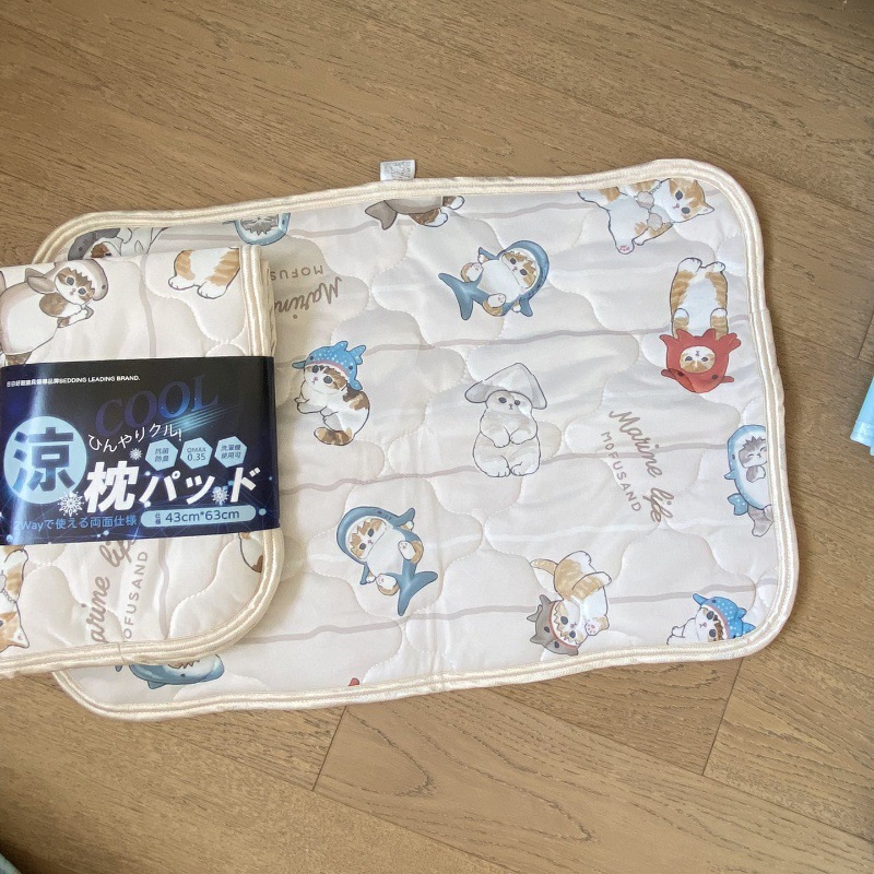 Free Shipping Foreign Trade Shark Cat Bread Thief Cool Sense Pillow Towel Air Conditioning Cold Pillow Mat Summer Cool Quilted Ugly Fish Yugui