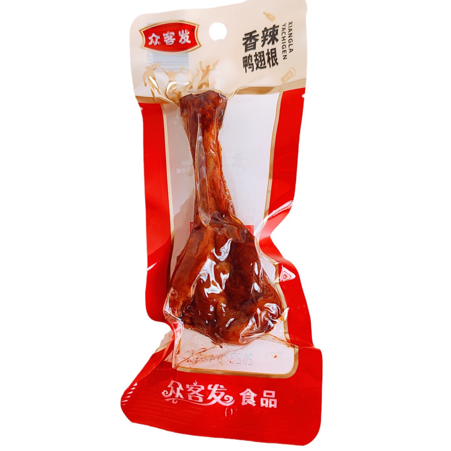 Zhongkefa 45g Salt-Baked Calf King Braised Duck Wing Root Hometown Duck Leg Snacks Non-Chicken Leg Snack Food