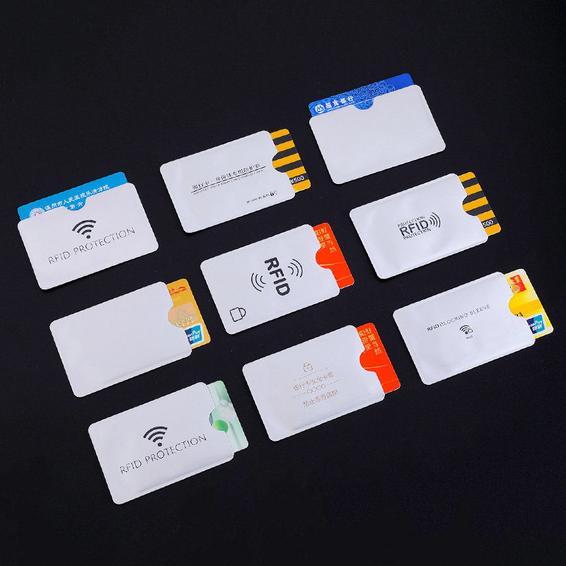 Cross-Border Rfid Anti-Theft and Anti-Degaussing Bank Card Holder Aluminum Foil Laser Card Holder Shielding Nfc Card Holder Can Be Customized