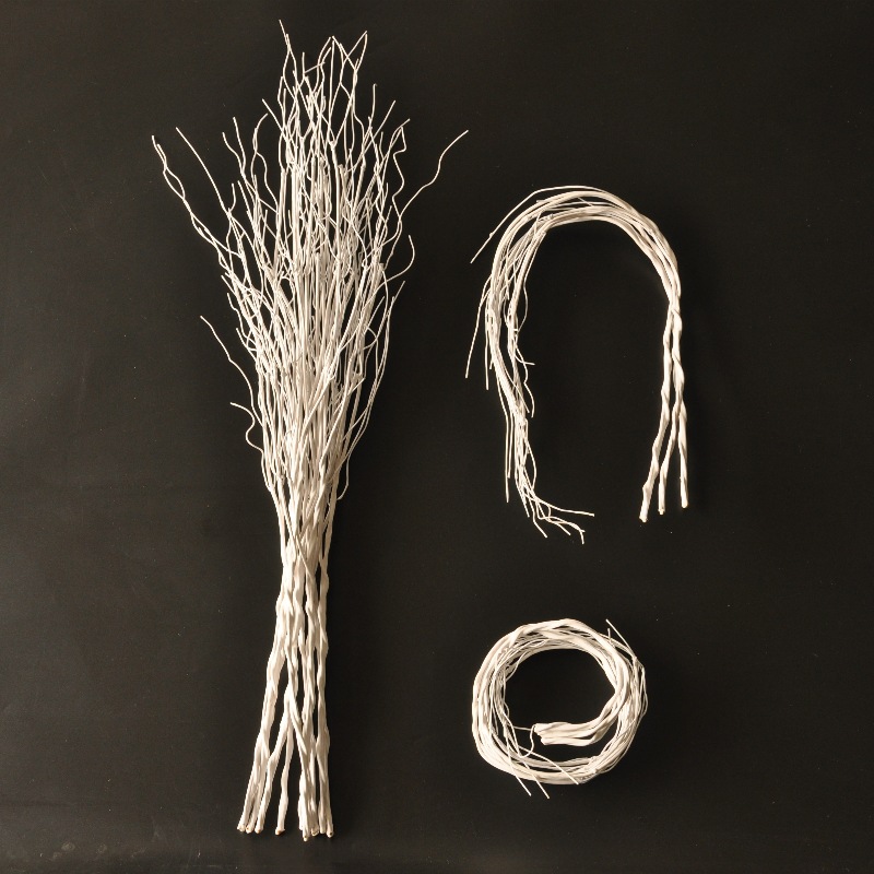 Artificial White branch cross-border decorative props home eternal dried flower wedding accessories dried flower wedding wax core