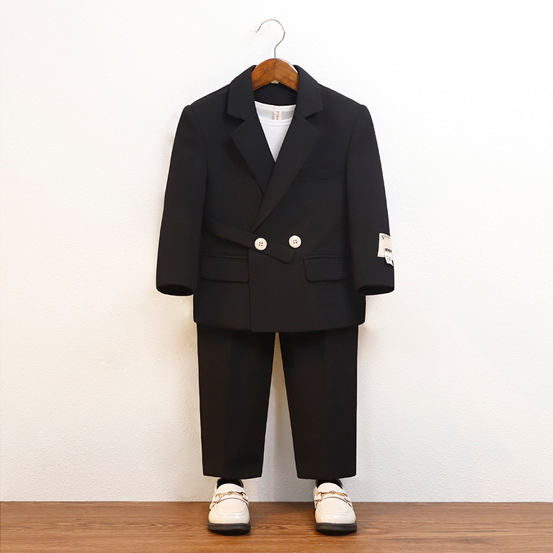 Boy's handsome suit children's design casual small suit Western style coat flower girl photography catwalk performance dress