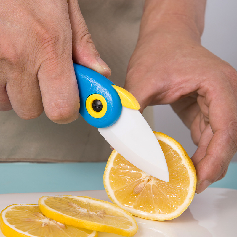 Ready Supply Ceramic Folding Fruit Knife Convenient Fruit Peeling Knife Fruit Peeling Knife Bird Knife Creative Foldable