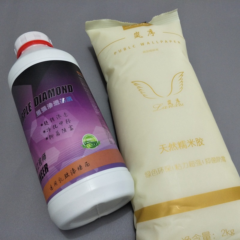 Glutinous Rice Glue Wet Glue 2kg Base Film Penetrating Base Film Glue Powder Wallpaper Wall Covering Accessories
