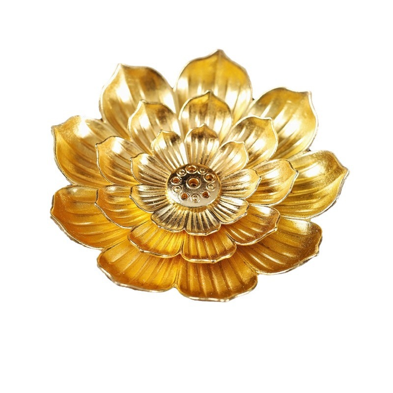 Lotus Porous Line Incense Insertion Household Antique Incense Plate Zen Buddha Incense Seat Indoor Incense Lotus Incense Insertion Sandalwood Stove