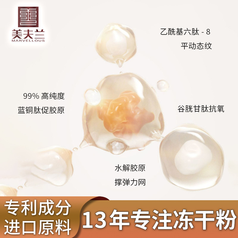 Fibronectin Firming and Repairing Freeze-Dried Powder Beauty Salon Line Customized Model Improves Relaxation, Soothes Sensitivity and Is Highly Active