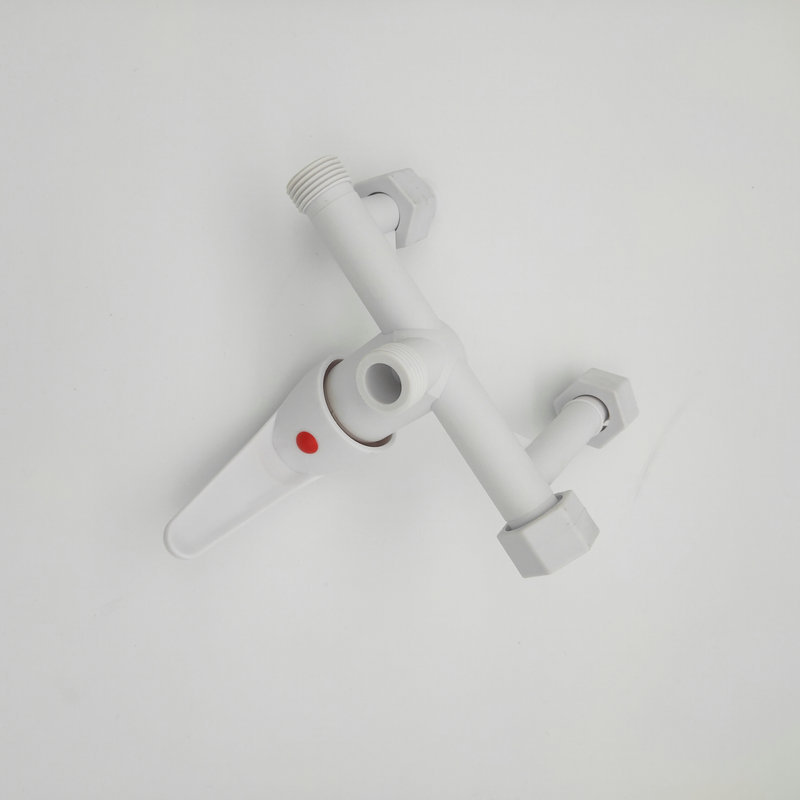 Anti-electric water mixing valve nylon electric water heater plastic U-shaped water mixing valve switch shower hot and cold faucet open-mounted