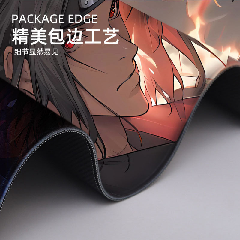 Naruto Extra Large Anime Mouse Pad Computer Desk Pad Office Anti-Slip Edge Keyboard Pad Washable