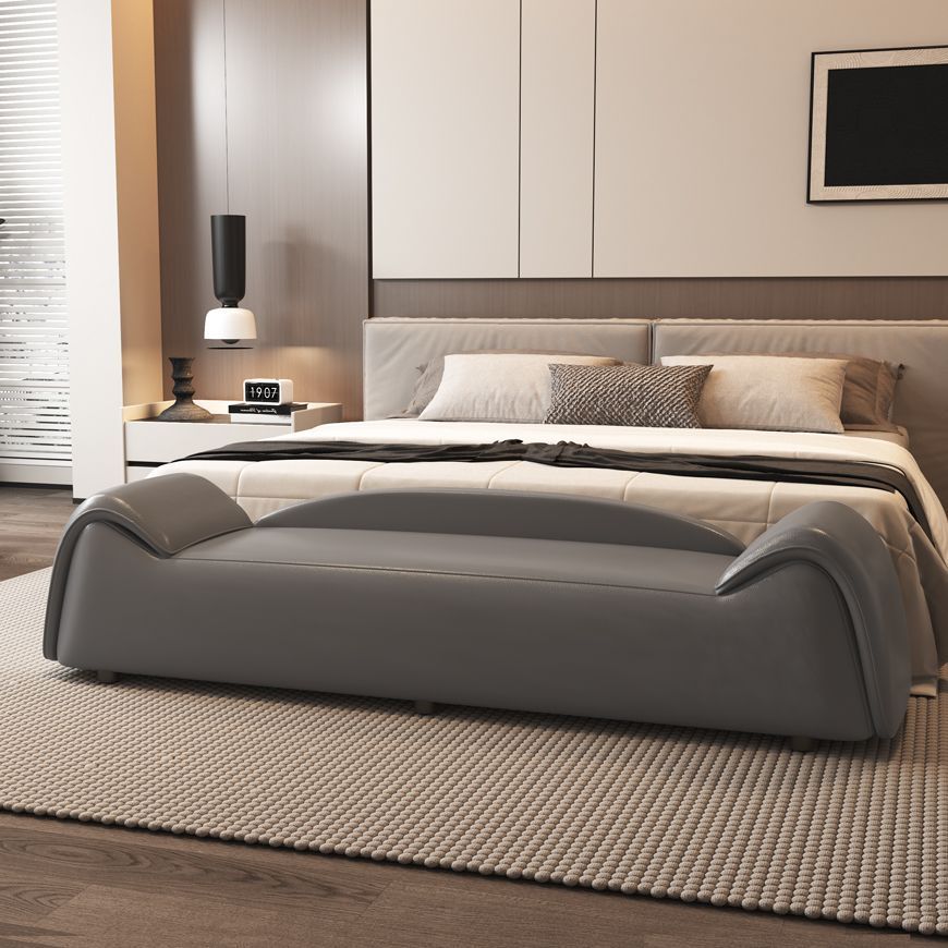 Italian-Style Simple Cat Paw Leather Bed End Stool for Couples, Modern Bed Bench for Home Use, Bedside Shoe Changing, Bedroom Dressing Room Sofa Bench