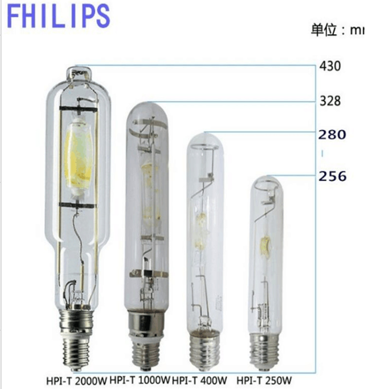 Philips Metal Halogen Lamp Bulb Hpi-T 250W/400W/1000W Floodlight Gold Halogen Bulb