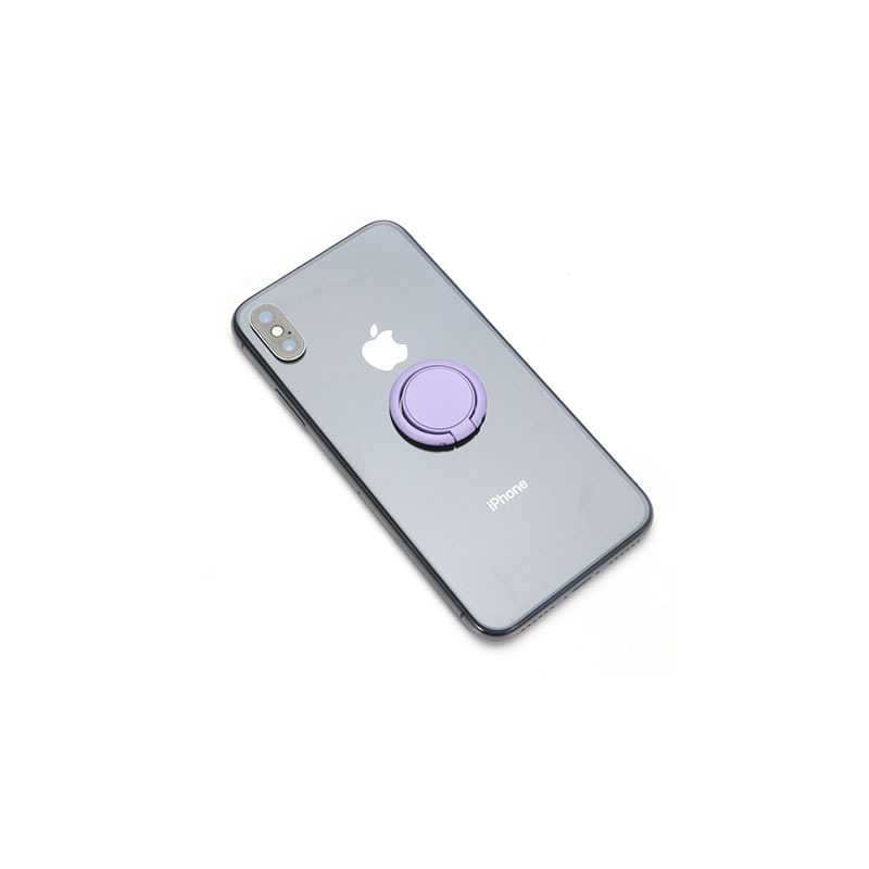 Macaron solid color ring buckle paint metal mobile phone buckle desktop drop-resistant lazy bracket back sticker printed logo