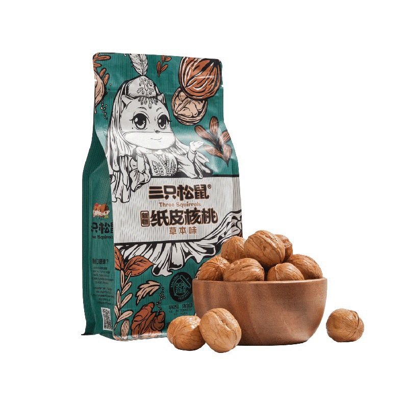 [Three Squirrels Paper Walnut 120g] Xinjiang Herbal Walnut Thin Skin Fruit Dried Daily Nut