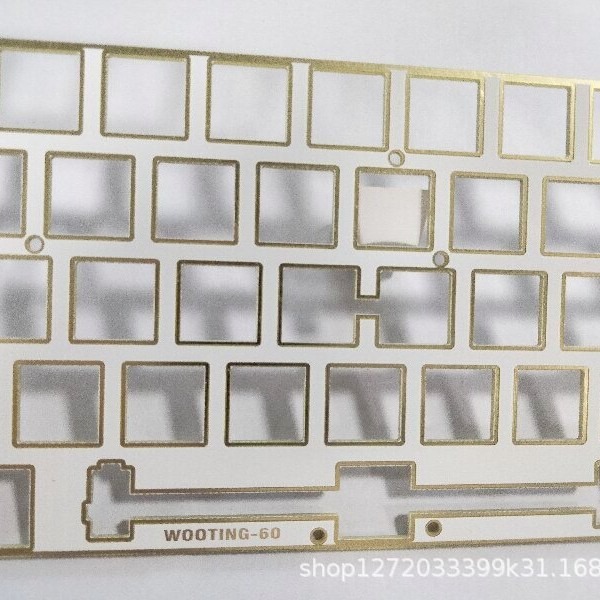 Wooting60He Double-Sided Gold-Plated Positioning Plate (Widely Compatible with Domestic 61-Key Magnetic and Mechanical Switches)