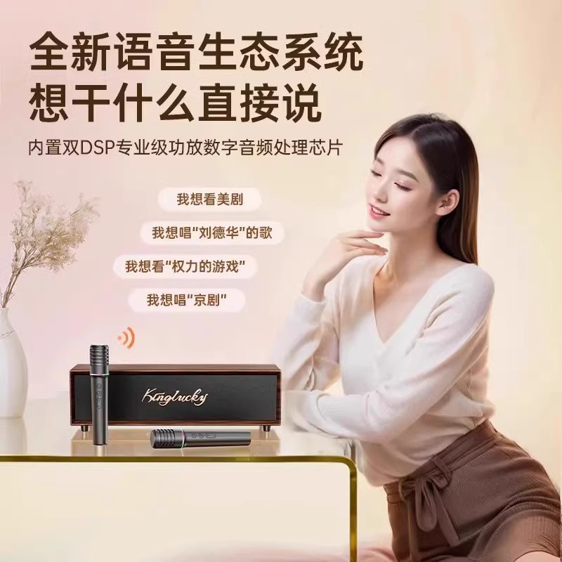 2025 new on the new] hot V1PRO enjoy family karaoke full set of all-in-one solid wood audio