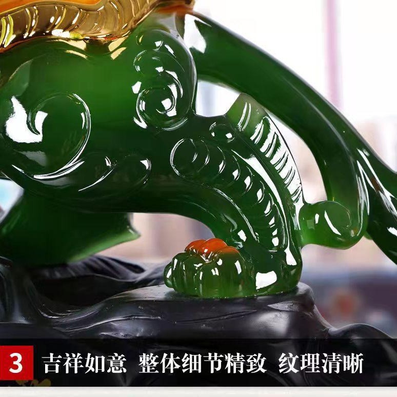 Imitation Jade home decoration lucky resin crafts decoration living room shop decoration opening gift
