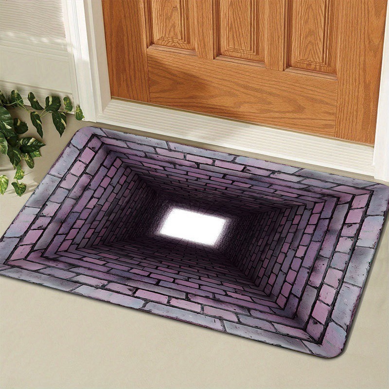 Cross-border Visual Trap Door Mat Wear-resistant Easy-care Foot Mat 3D Three-dimensional Entrance Non-slip Mat in stock Hair