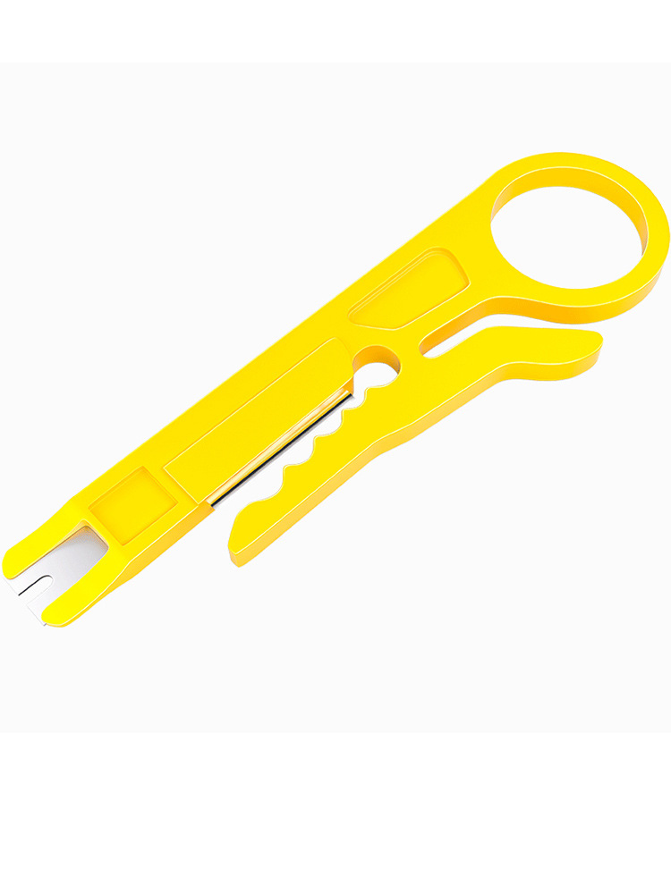 Shanze Yellow Small Wire Stripping Knife, Wire Stripping Tool, Wire Stripper, Network Cable Card Wire Cutter, Telephone Wire Stripping Knife, Small Wire Stripping Knife