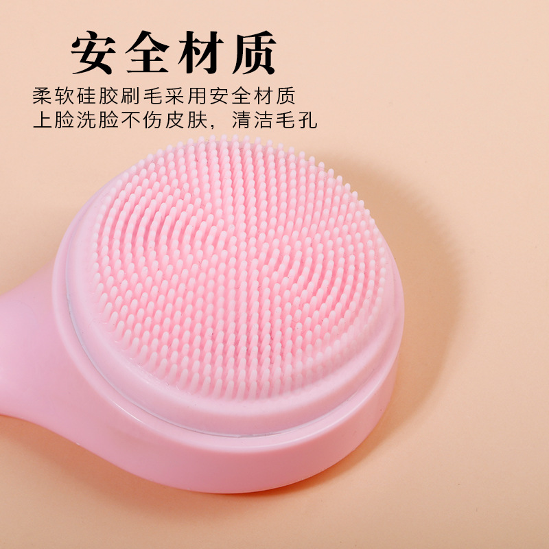 Silicone Handle Brush Face Brush 3D Manual Cleanser Cleaning Pore Blackhead Silicone Cleansing Brush Wholesale