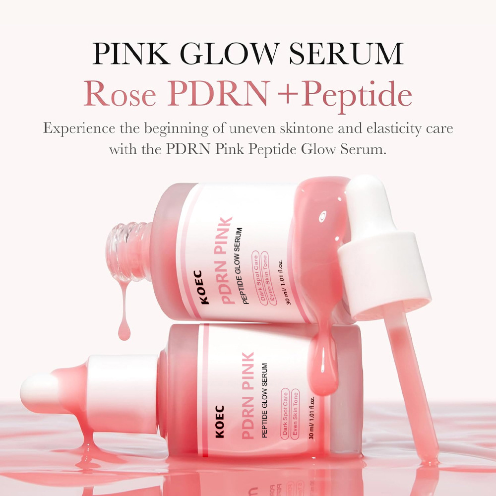 KOEC Rose Polypeptide Niacinamide Facial Serum Hydrating and Moisturizing Cross-border Rose PDRN Pink Serum