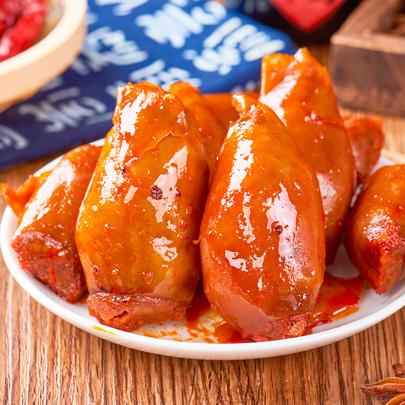 Spicy Squid Hook-Caught Deep-Sea Squid-Colored Fish Snacks Ready-To-Eat Squid Snacks with Seeds