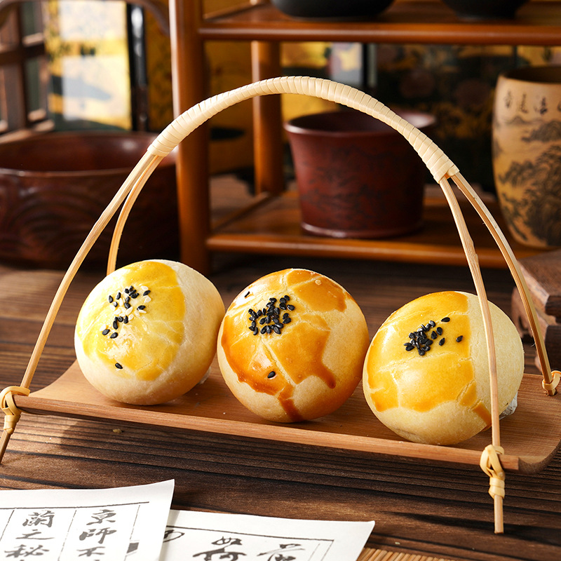 Egg Yolk Cake Wholesale Handmade Whole Egg Yolk Cake Traditional Pastry Snacks Wholesale Taizhou Stuffing Mid-Autumn Festival Group Purchase