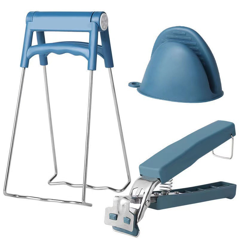 Anti-Scalding Three-Piece Bowl Clamp, Anti-Slip Clamp, Kitchen Bowl Clamp, Bowl Clamp, Steaming Vegetable Clamp, Anti-Scalding Hand Clamp Plate