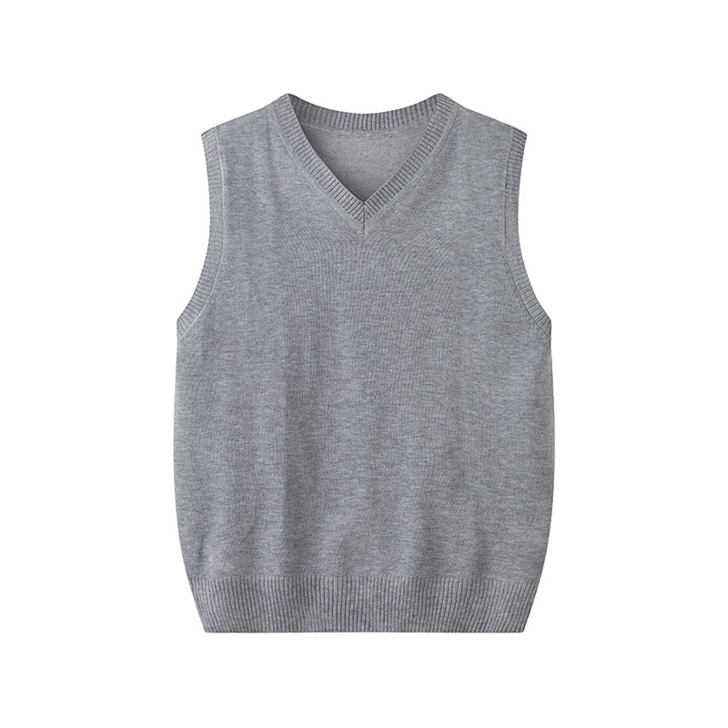 Jk Uniform Vest Early Spring Turtleneck Knitwear Multi-color Vest V-neck Sleeveless Inner Jk Sweater Knitwear