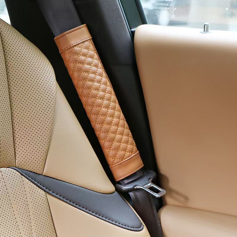 Lambskin car seat belt shoulder pad car interior decoration breathable wear-resistant soft anti-lengthening to relieve pressure