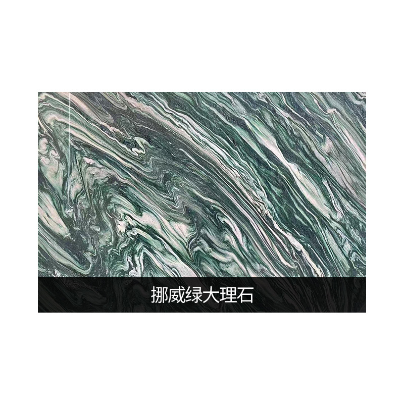 Norwegian Green Natural Marble Luxury Stone Villa Coffee Table Dining Table Background Wall Sales Department Club Decoration Design Stone