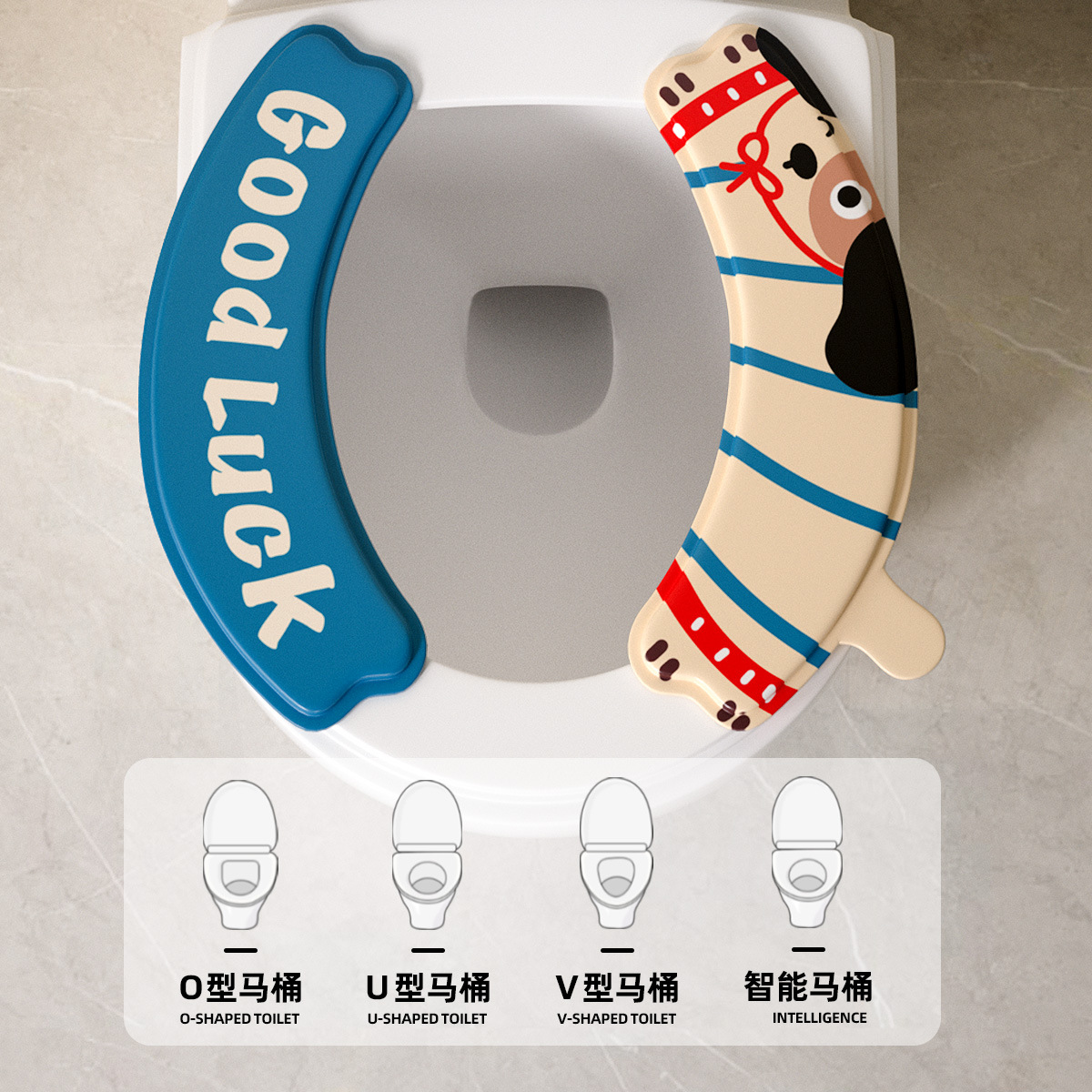 New Toilet Mat Four Seasons Universal Thickened EVA Toilet Mat Cartoon Sticker Toilet Pad Waterproof Toilet Paste