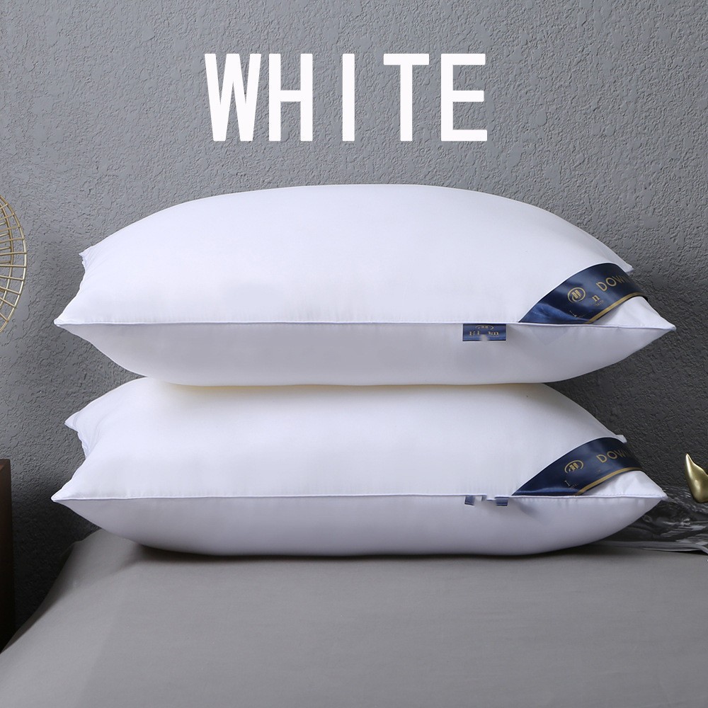 Manufacturer Wholesale Hotel Same Style Feather Velvet Cervical Spine Non-Collapse Single Pillow Pillow Core Pure White Brushed Gift Pillow